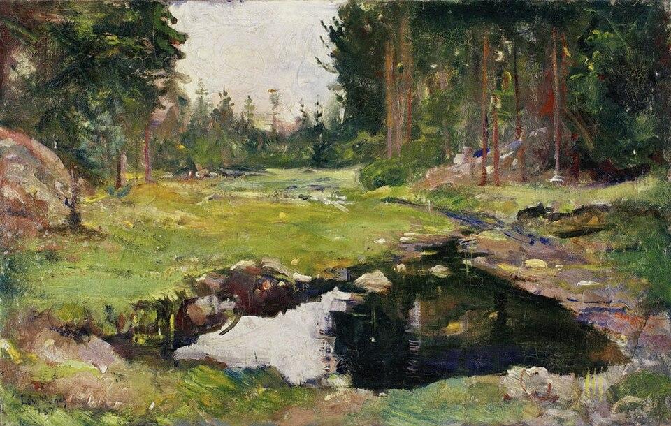 natura — imagine ilustrativă: Edvard Munch - Forest Landscape with Small Lake - Woll 147.jpg