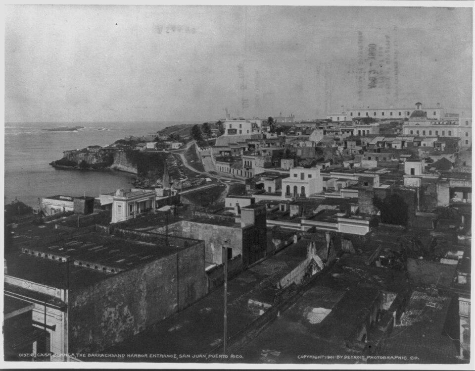 San Juan — imagine ilustrativă: San Juan, Puerto Rico, and vicinity, 1901-1903- Casa Blanca, the Barracks & harbor entrance LCCN2006675638.tif