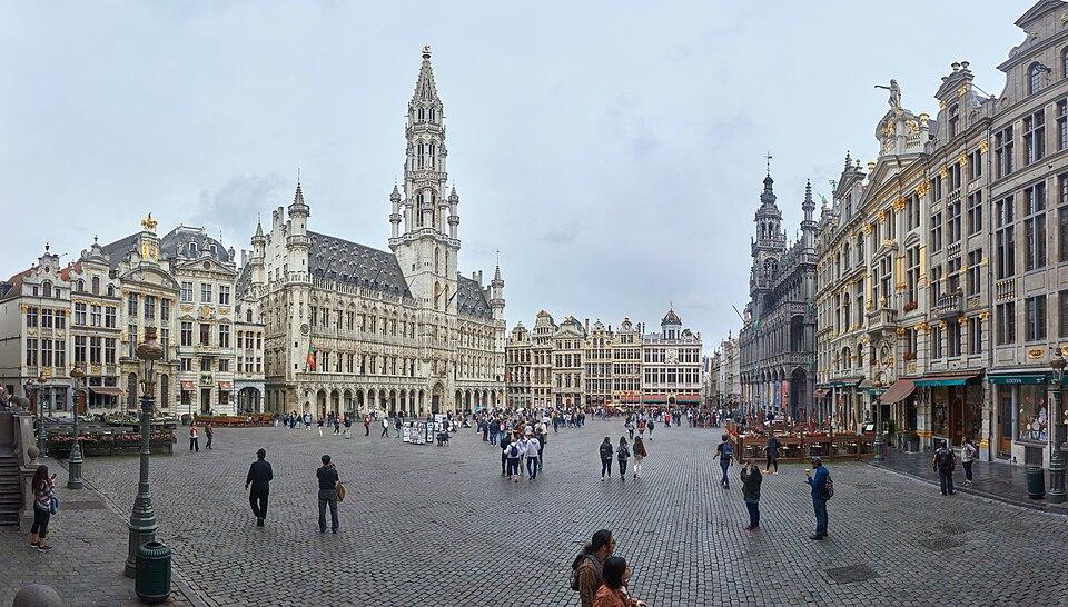 Belgia — imagine ilustrativă: Grand-Place, Brussels - panorama, June 2018.jpg
